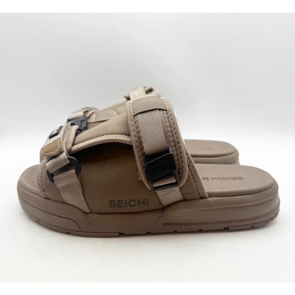 Seichi Mens Yoroi V2 Slide Sandals Size 11 EU 44 Taupe NIB
